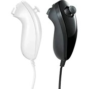 Resim Papajack Siyah Beyaz-2 Adet-Sol Sağ El Nunchuck Wii El Kavisli Oyun Kolu Denetleyicisi Nintendo Wii Oyun Denetleyicisi Nunchuck Wii Gamepad Için (Yurt Dışından) 