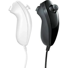 Resim Vigortrading Siyah Beyaz-2 Adet-Sol Sağ El Nunchuck Wii El Kavisli Oyun Kolu Denetleyicisi Nintendo Wii Oyun Denetleyicisi Nunchuck Wii Gamepad Için (Yurt Dışından) 