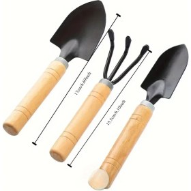 Resim Mini Kazma Kürek Tırmık Seti - Portatif 