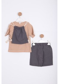 Resim Xo Kids Erkek Çocuk Alt Üst Şort Takım 18-36 Ay 2141 Camel 