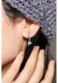 Resim Argentum Concept - P Harfi Sallantılı Gümüş Tek Küpe - K080501 