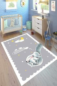 Resim Çocuk Eko Punto Kaymaz Dot Tabanlı Yıkanabilir Antibakteriyel Dijital Baskı Çocuk Halısı, CK-10024B-EKOPNT-80X150 