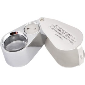 Resim Generic 40x 25mm All Metal Magnifier Jeweller Led Uv Lens Jewelery Loupe Magnifier 