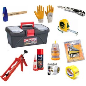 Resim Genel Markalar 50 Parça Hobi Seti Anahtar Takımı Alyan Takım Çantası Tornavida Tamir Bandı Hızlı Yapıştırıcı 