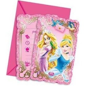 Resim Prenses & Anımals Davetiye 6 - Adet 