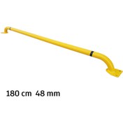 Resim İlgi Trafik Araç Stoper İmalatı Otopark Araç Stoperi Lastik Sonlandırma Demiri 180 cm Ø48mm 2.5mm Sarı 