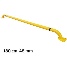 Resim İlgi Trafik Araç Stoper İmalatı Otopark Araç Stoperi Lastik Sonlandırma Demiri 180 cm Ø48mm 2.5mm Sarı 