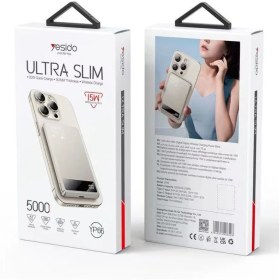 Resim YESIDO YP66 5.000 mAh Led Şarj Göstergeli 20W Type-C Çıkışlı ve 15W Kablosuz Şarjlı PD Hızlı Şarj Magsafe Powerbank - Gold 