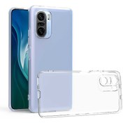 Resim Xiaomi Poco F3 Kılıf Lüx Şeffaf Kamera Lens Korumalı Silikon Kılıf 