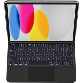 Resim WIWU iPad 10. Nesil 10.9inç Magic Klavye Keyboard Magnetik Touchpad Q Akıllı Işıklı Klavyeli Kılıf 