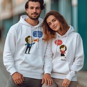 Resim Sevgimi Haykırıyorum Kapşonlu Sevgili Sweatshirt 