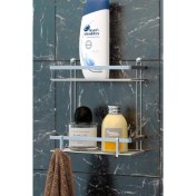 Resim Geseus Iki Katlı Kancalı Banyo Rafı ES067-KROM 