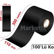 Resim Marketix 110x300 Metre Wax Ribon (100'lü Paket) 