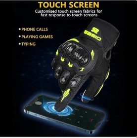 Resim Jokmae Nefes Tam Parmak Motosiklet Eldivenleri Kaydırmaz Aşınma Dirençli 