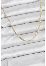 Resim Cm 14k Gold Renk Pirinç Lazer Model 60 Cm Kadın Kolye Çok Renkli 