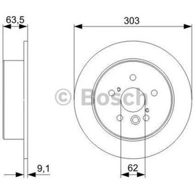 Resim Bosch Fren Diski Arka 5D 303Mm Rav 4 II 00 05 