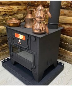 Resim Nurak 65X50 Camlı Odun Kuzinesi 