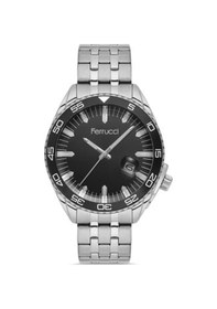 Resim Ferrucci Erkek Kol Saati Gümüş Renk, Siyah Kadran - Fc03295tm.01, 2 Yıl Garantili Gümüş 