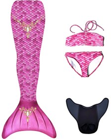 Resim Kuaki Mermaids Deniz Kızı 4'lü Takım Bikini Kostüm Seti Princess +8 Yaş 