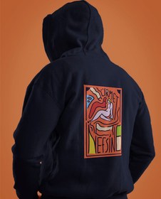 Resim Hürmet Et Nefsine Oversize Unisex Kapüşonlu Sweatshirt 