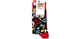 Resim Jiggle Wiggles Nota Desenli Çorap 