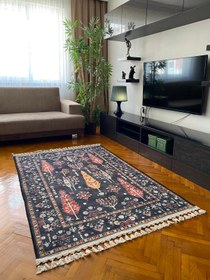Resim SİYAH DEKORATİF HALI - 100*200 cm 