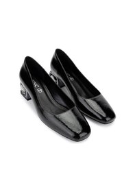 Resim Tamer Tanca Kadın Vegan Siyah Rugan Topuklu Ayakkabı 942 430 Bn Ayk Y25 Sıyah Krsk Rgn siyah 