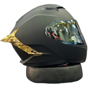 Resim Scoyco 865 Gold Vizör Kapalı Kask Mat Siyah 
