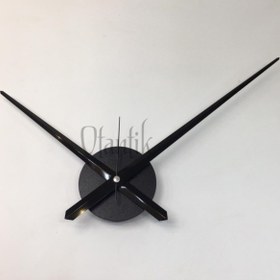 Resim Otantik Metal Göbek Siyah Renk Saat Motor Akrep Yelkovan Standart Boy 