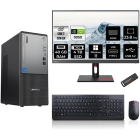 Resim LENOVO ThinkCentre Neo 50T G5 i7 13700 40GB 4TB SSD RTX3050/6GB 23.8" FHD W11P Masaüstü Bilgisayar 