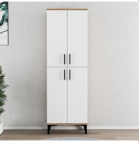 Resim Ferniso Mobilya 4 Kapak 6 Bölmeli Ayakkabılık Ud-beyaz Beyaz 