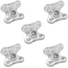 Resim Açılı T Bağlantı Çektirme Şeffaf Plastik Köşe Birleştirme Kelebek Bağlantı 5 Adet Şeffaf 
