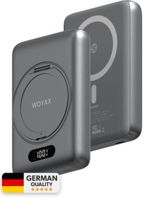 Resim Woyax MagSafe Powerbank Standlı 10000 mAh Hızlı Taşınabilir Şarj Aleti iPhone 11 12 13 14 15 16 17 Samsung 
