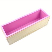 Resim Ahşap Kutu Sabun Kalıbı, 42oz Esnek Silikon El Sanatları Sabun Kalıbı, BPA Free Ev Yapımı Sabun Yapma Aracı, Sıcaklık Güvenli -40°F ile 446°F Arasında 