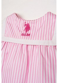 Resim U.S. Polo Assn. U.s. Polo Assn Kız Bebek Külotlu Dokuma Elbise Pembe-2389 Pembe 