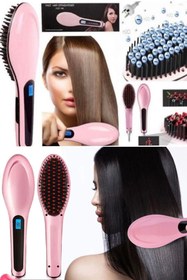 Resim Munico Saç Düzleştirme Tarak Lcd Ekran Dijital Fırça Ev Salonu Unisex Şekillendirme Kadın Saç Fırçası 