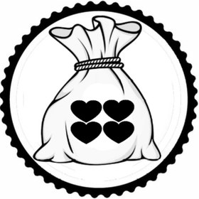 Resim Genel Markalar Bir Çuval Dolusu Sevgi Tasarım Sticker 20 x 20 cm 