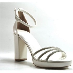 Resim Beety 50.153 Bej Taşlı Yüksek Topuklu Abiye Kadın Ayakkabı 