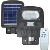 Resim Horoz 50W Siyah LED Solar Güneş Enerjili Lamba Sokak Armatür Beyaz Işık 