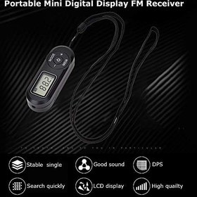 Resim HRD-727 Taşınabilir Mini FM Radyo Dijital Ekran FM Alıcı Retro MP3 Çalar Stil DSP ile Kulaklık Kordon 