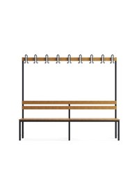 Resim Ayakkabılıksız 6 Ayaklı Tek Taraflı Bank, 9 Kanca, 200x43x170 Cm, Spor Bankı 