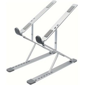 Resim Willowhaven 13-15 İnç Gümüş Katlanır 2 Katlı Alüminyum Dizüstü Bilgisayar Askılık Standı 