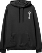 Resim Key Baskılı Siyah Hoodie Lambuka Store