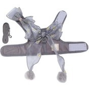 Resim Peri Fiyonklu Kedi Tasması Ve Koşum Takımı 