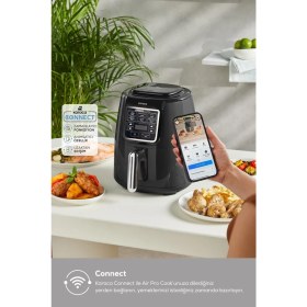 Resim Küçük ve Büyük Kapasiteli Uzaktan Erişimli Airfryer, Shadow Grey 