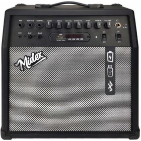 Resim Delixa MGA-50USB-BT Elektro Gitar Amfisi 50 Watt USB Bluetooth Şarjlı 4 Girişli 