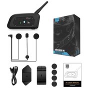 Resim Fdmiej 1 Adet Tipi C V6 Bluetooth İnterkom Walkie Talkie Motosiklet Kulaklık 1pc İspanya 