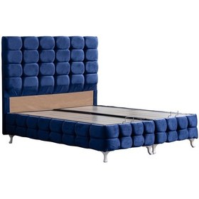 Resim Setaymobilya Baza, Duke Lux Çift Kişilik Lacivert Baza + Başlık, Setay 