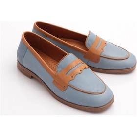 Resim Dgn 010-1 Kadin Loafer Ayakkabi Mavi 