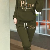 Resim Kadınlar için Sonbahar Giyim Fleece Rahat Takım Moda Baskılı Kapüşonlu Sweatshirt ve Bağcıklı Pantolon İki Parça Set, Şükran Günü için Mükemmel, Noel için Mükemmel, Yeni Yıl Günü için Mükemmel, Sevgililer Günü için Mükemmel, Partiler için Mükemmel, Açık Hava Eğlencesi, Tatil Modası, Sıcak Kış Giyim, Kapüşonlu Sweatshirt ve Pantolon, Mükemmel Parti Kıyafeti, Serin Spandex Fleece, Kişilik Baskısı 